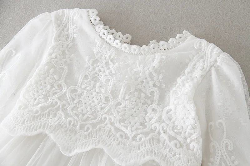 Baby & Toddler Girls Dress Long Sleeve for Baptism 3-24 month