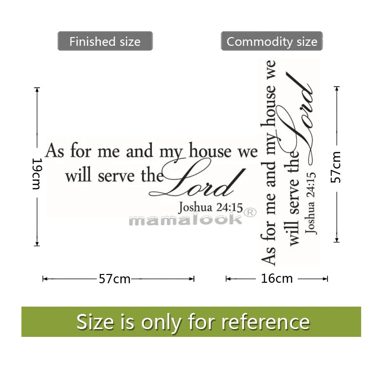 Joshua 24:15 Quote Wall Stickers
