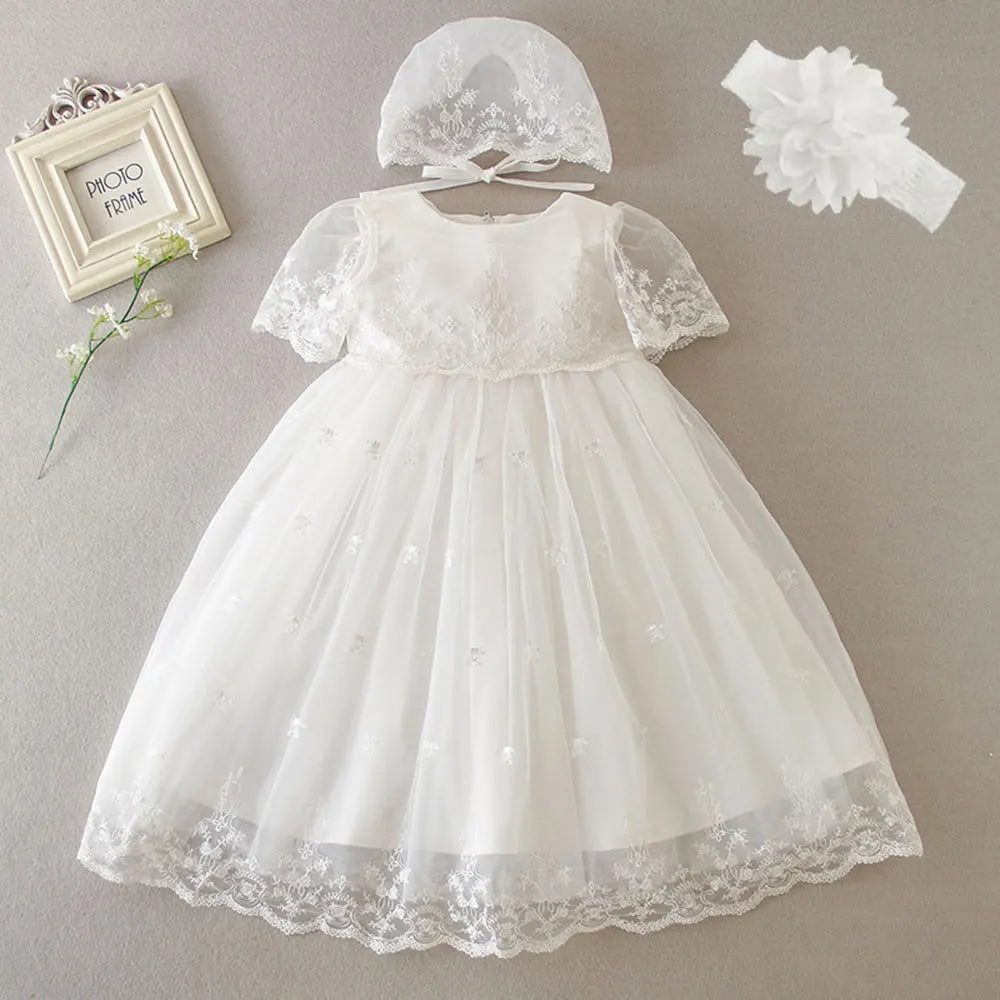 Baby & Toddler Girls Dress Long Sleeve for Baptism 3-24 month