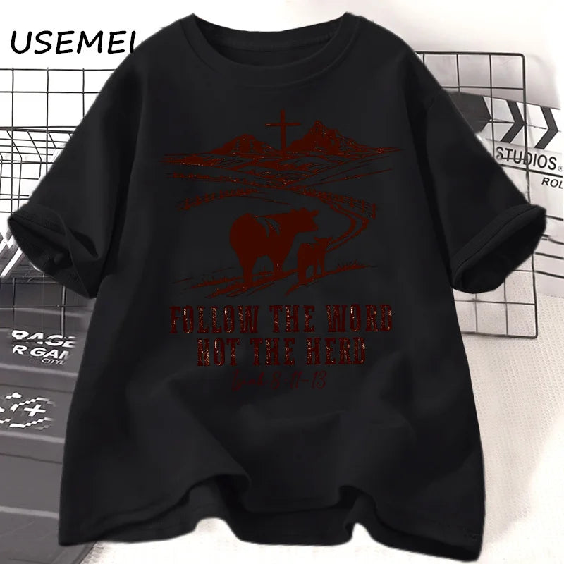 Follow The Word Not The Herd Jesus T-shirt