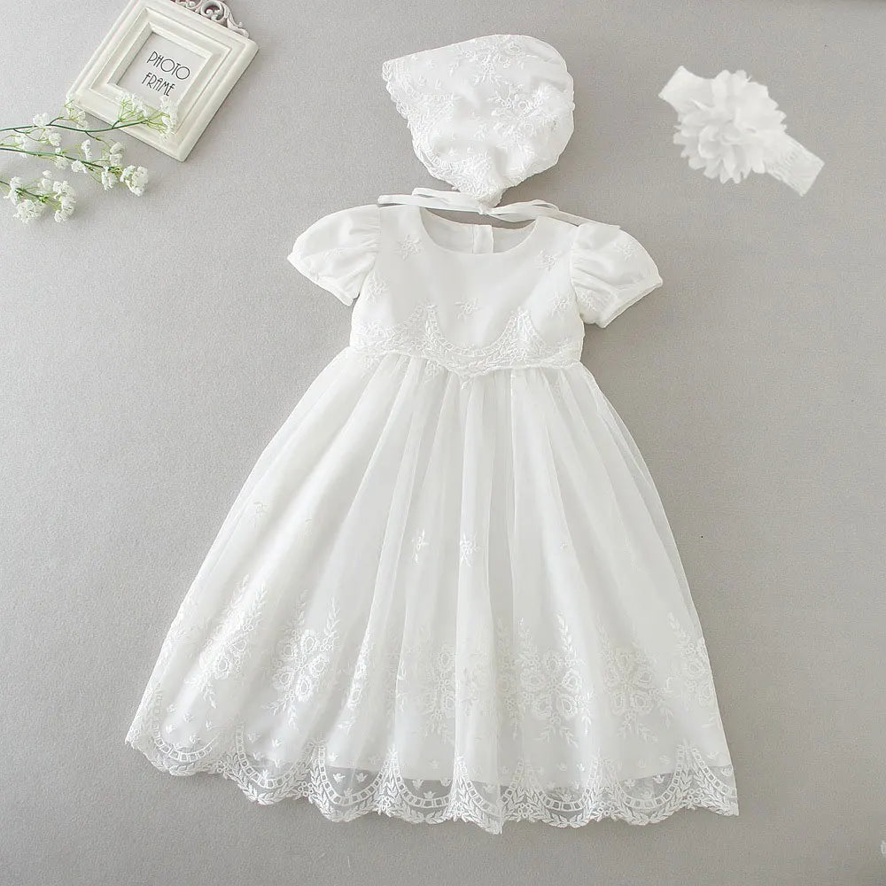 Baby & Toddler Girls Dress Long Sleeve for Baptism 3-24 month