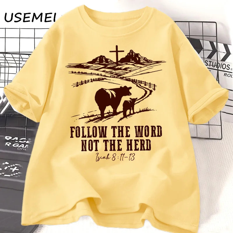 Follow The Word Not The Herd Jesus T-shirt