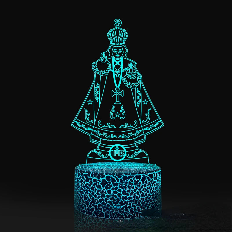 Nighdn Jesus Virgin Mary 3D Night Light