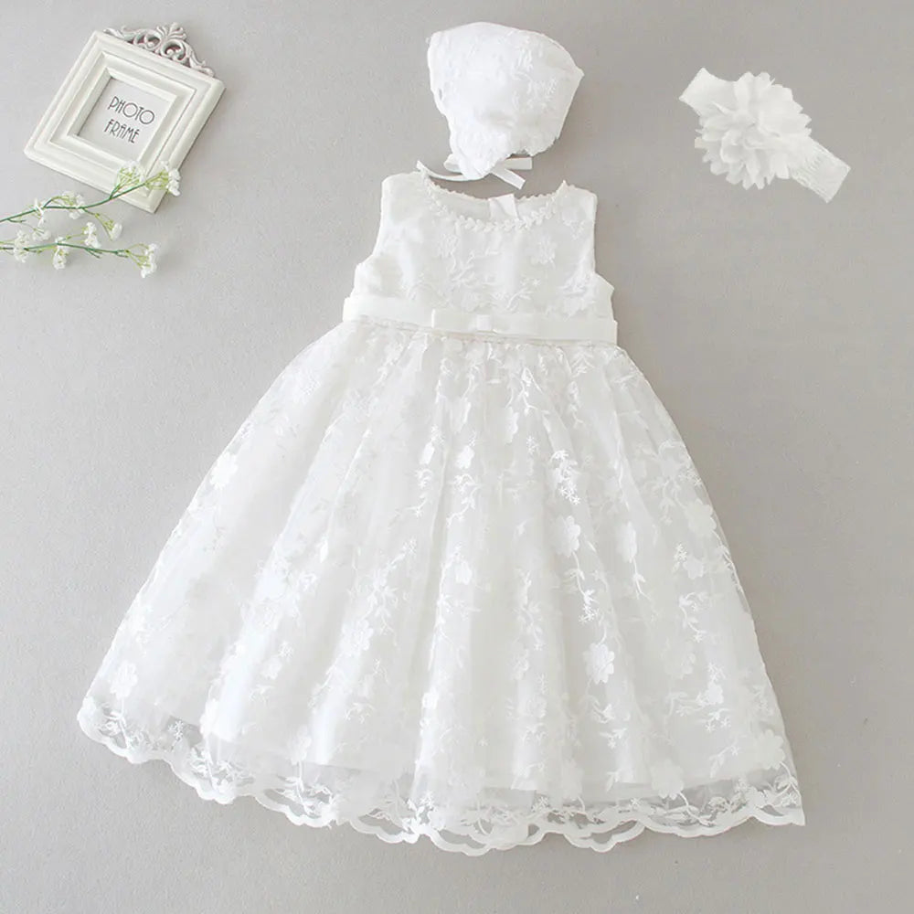 Baby & Toddler Girls Dress Long Sleeve for Baptism 3-24 month