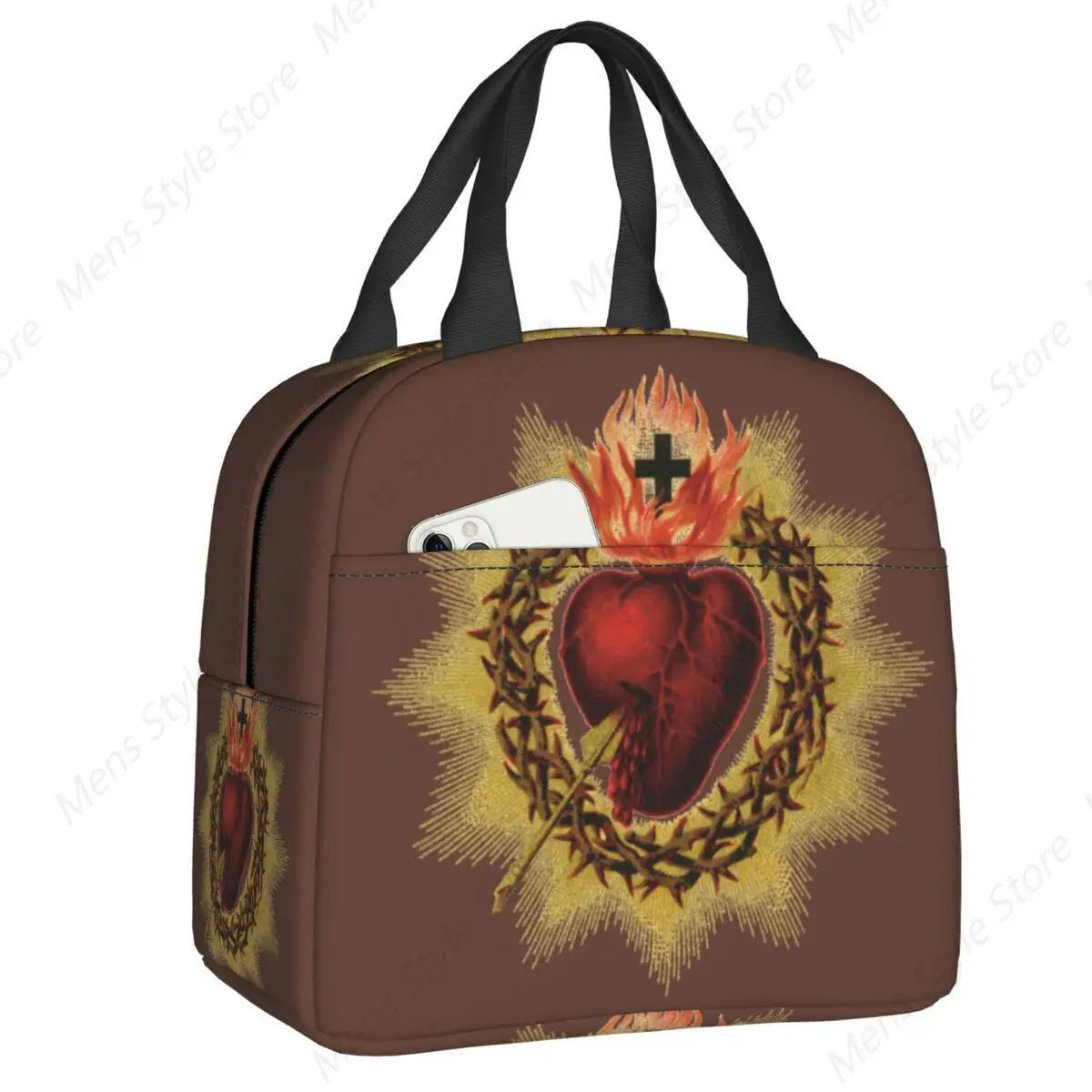 Sacred Heart Of Jesus Lunch Bag Thermal Insulated