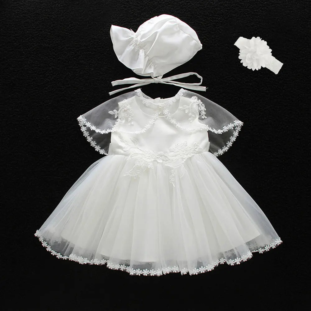 Baby & Toddler Girls Dress Long Sleeve for Baptism 3-24 month