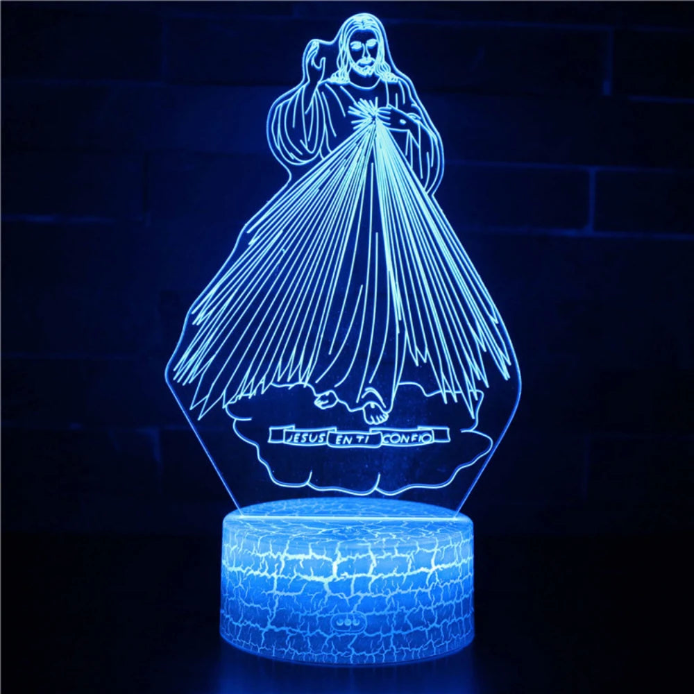 Jesus 3D Illusion Night Light