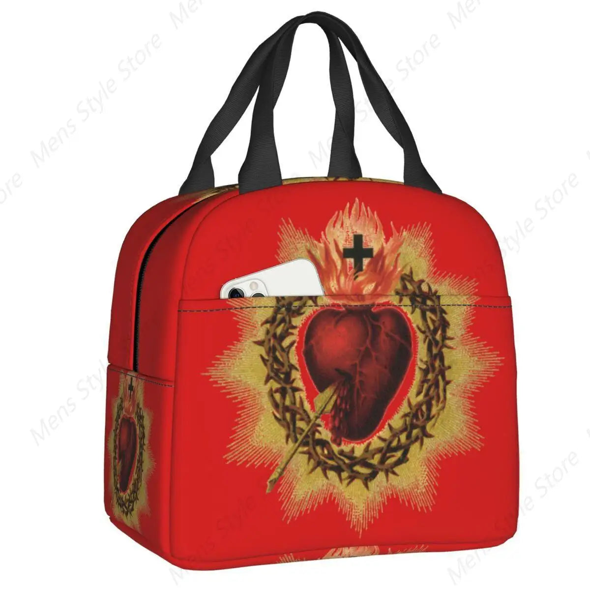 Sacred Heart Of Jesus Lunch Bag Thermal Insulated