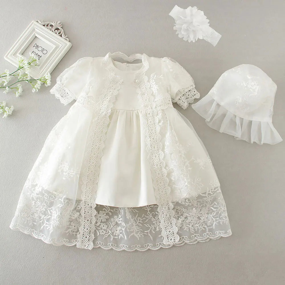 Baby & Toddler Girls Dress Long Sleeve for Baptism 3-24 month