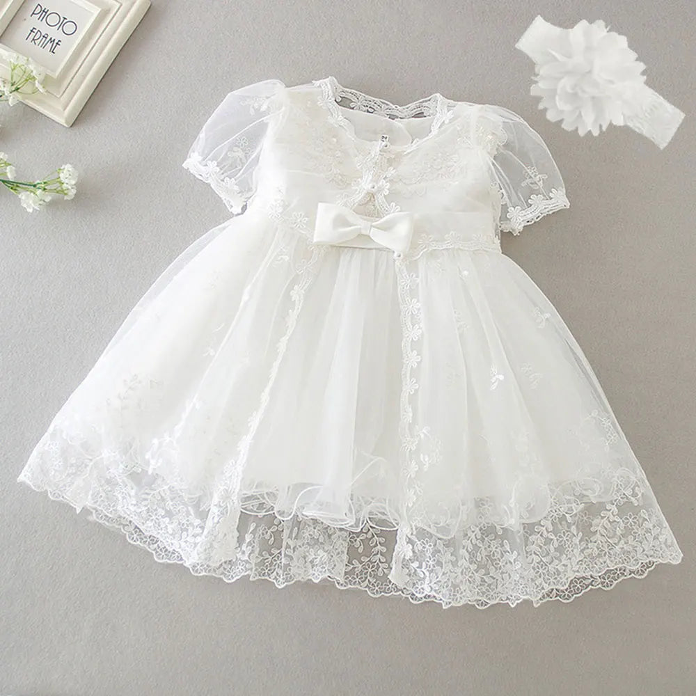 Baby & Toddler Girls Dress Long Sleeve for Baptism 3-24 month