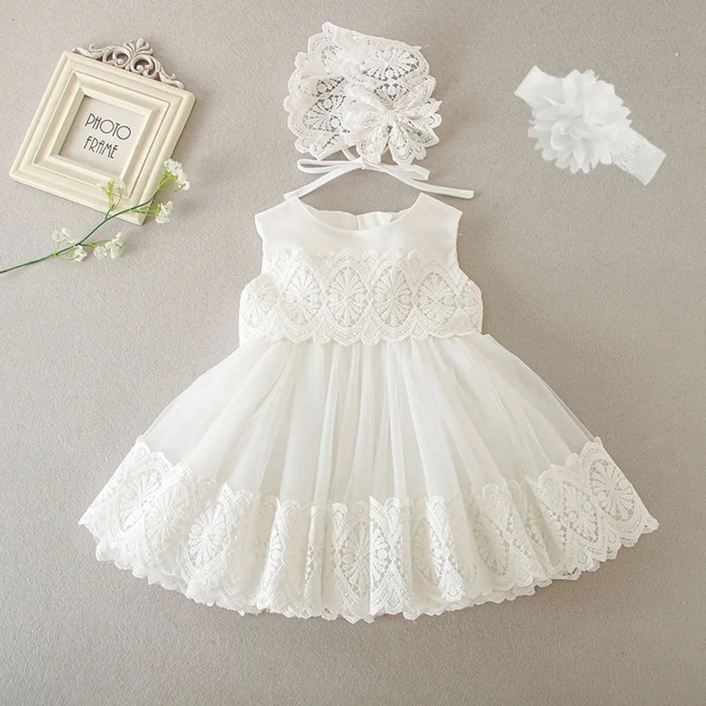 Baby & Toddler Girls Dress Long Sleeve for Baptism 3-24 month