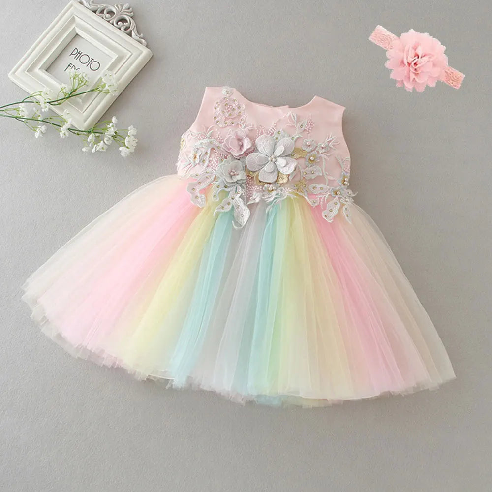 Baby & Toddler Girls Dress Long Sleeve for Baptism 3-24 month