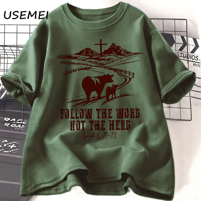 Follow The Word Not The Herd Jesus T-shirt
