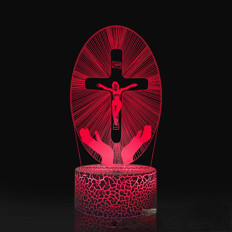 Nighdn Jesus Virgin Mary 3D Night Light