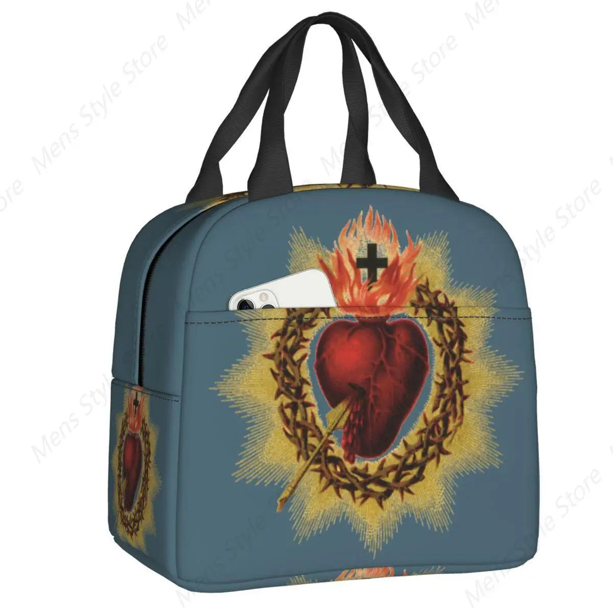 Sacred Heart Of Jesus Lunch Bag Thermal Insulated