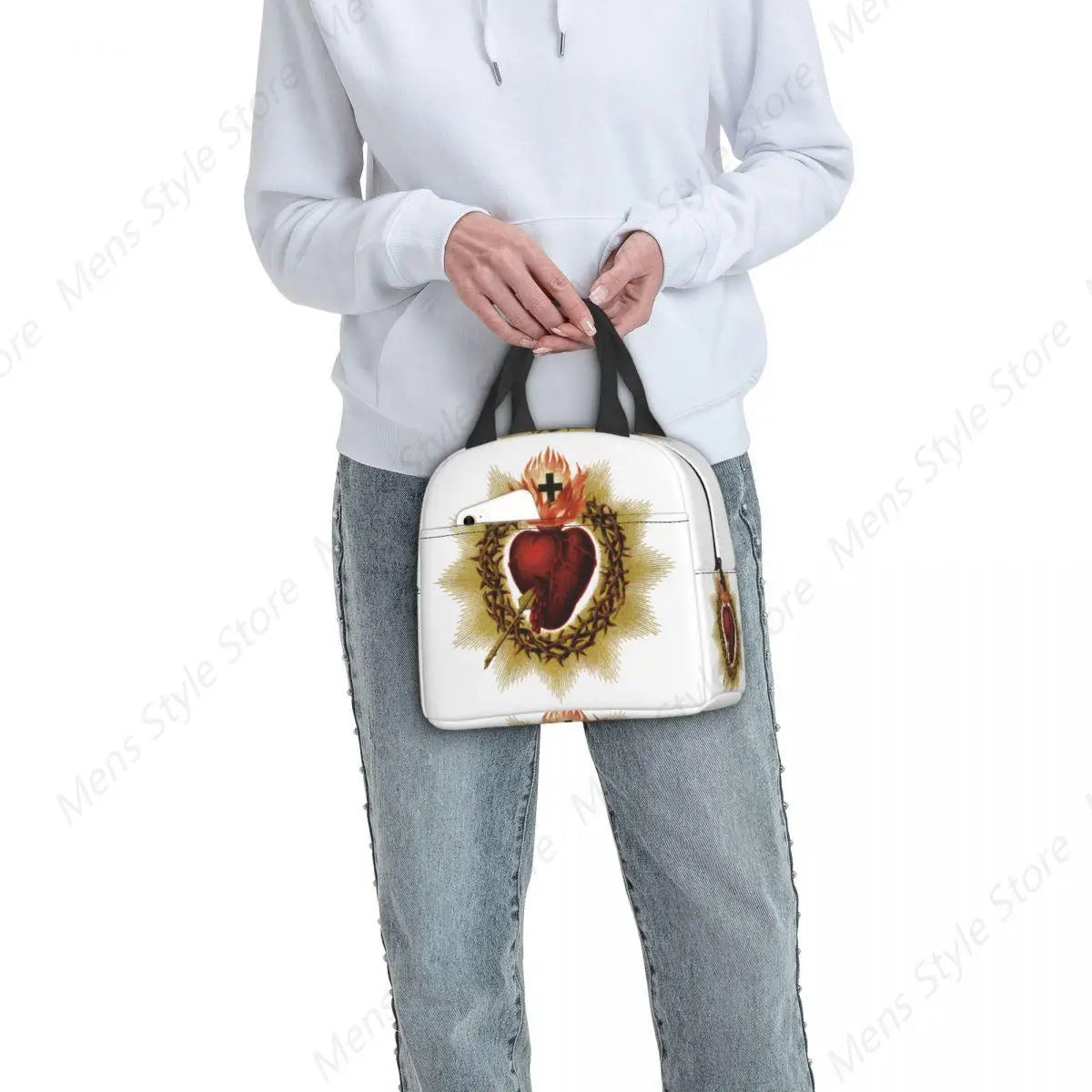Sacred Heart Of Jesus Lunch Bag Thermal Insulated