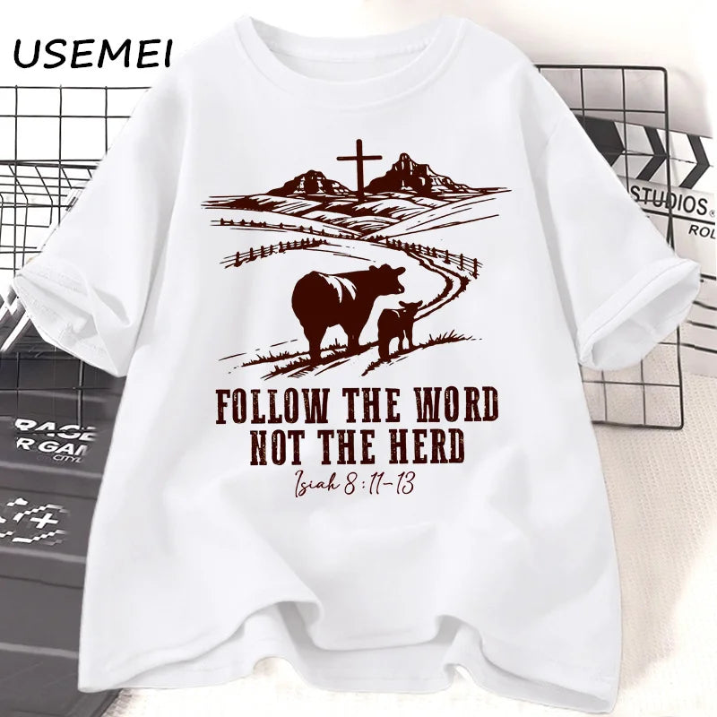 Follow The Word Not The Herd Jesus T-shirt