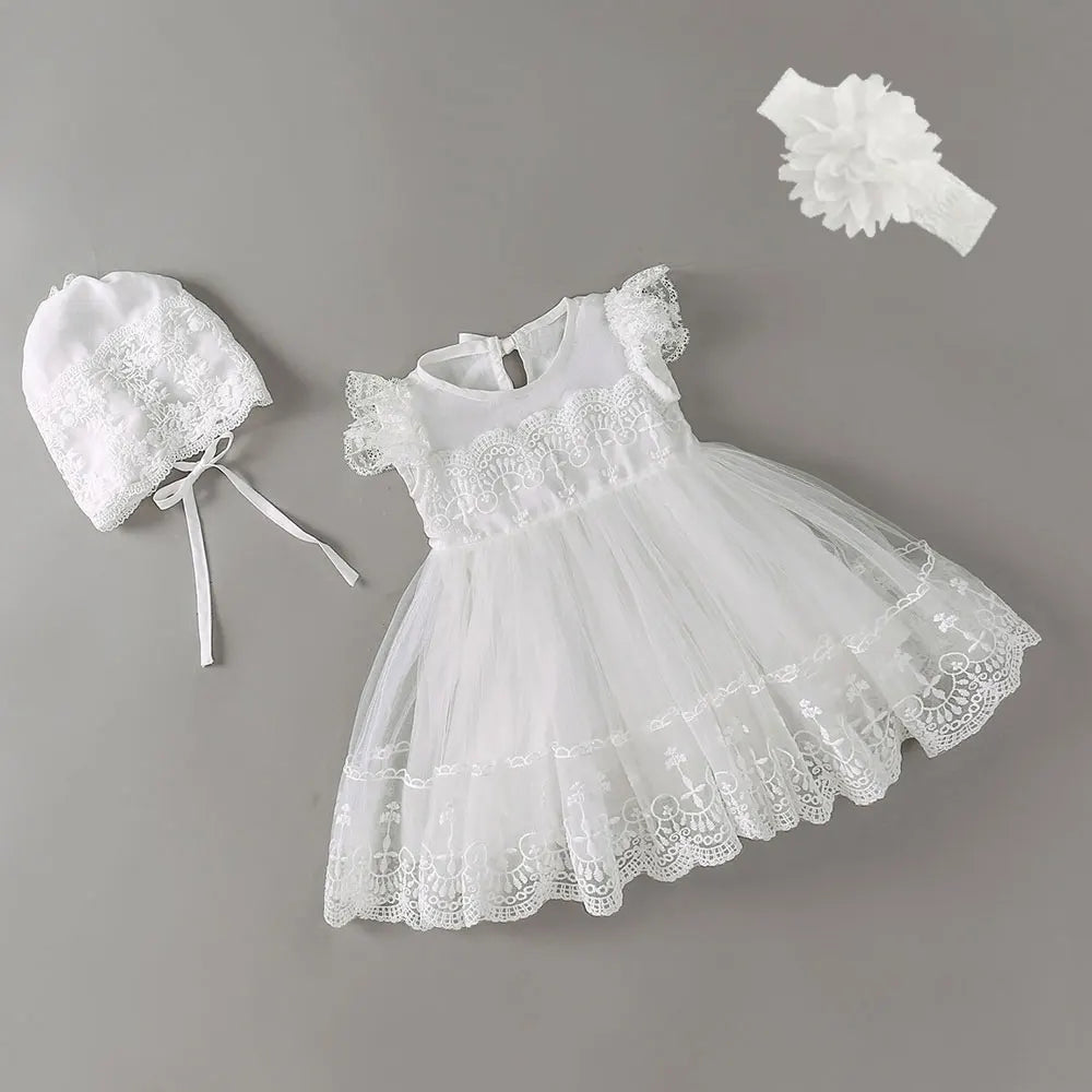 Baby & Toddler Girls Dress Long Sleeve for Baptism 3-24 month
