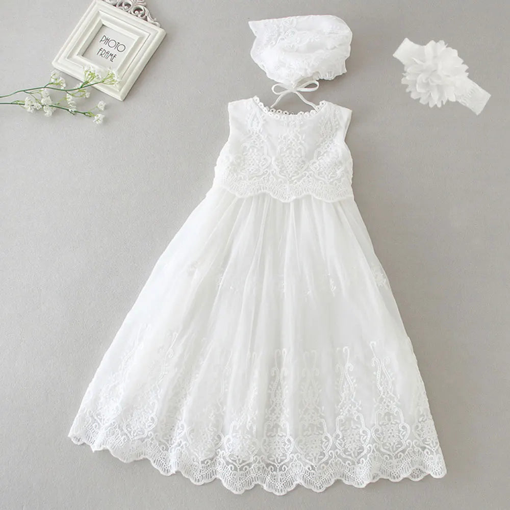 Baby & Toddler Girls Dress Long Sleeve for Baptism 3-24 month