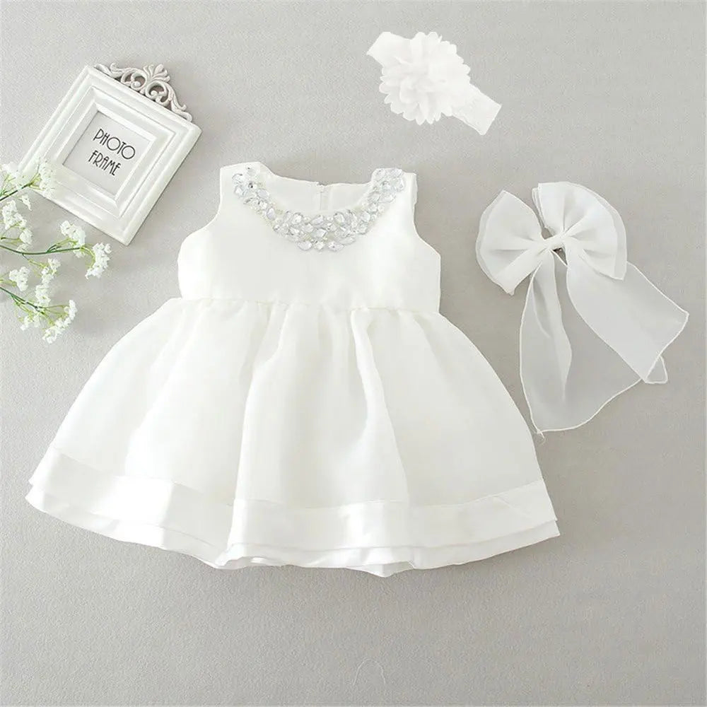 Baby & Toddler Girls Dress Long Sleeve for Baptism 3-24 month