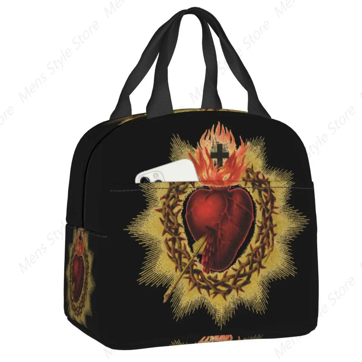 Sacred Heart Of Jesus Lunch Bag Thermal Insulated
