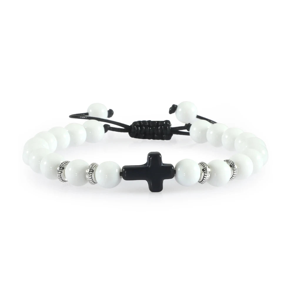 Christian Jesus Cross Braided Bracelet