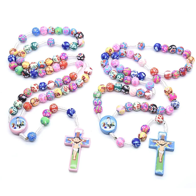 QIGO Colorful Polymer Clay Rosary