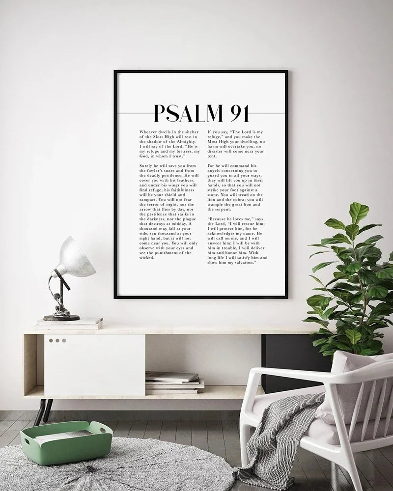 Psalm 91 Scripture Wall Art