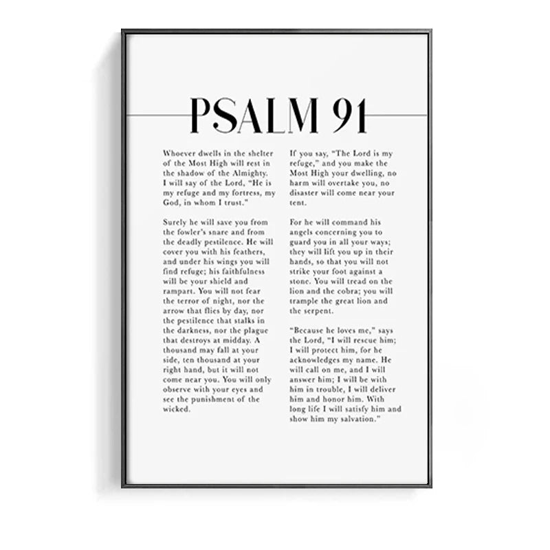 Psalm 91 Scripture Wall Art