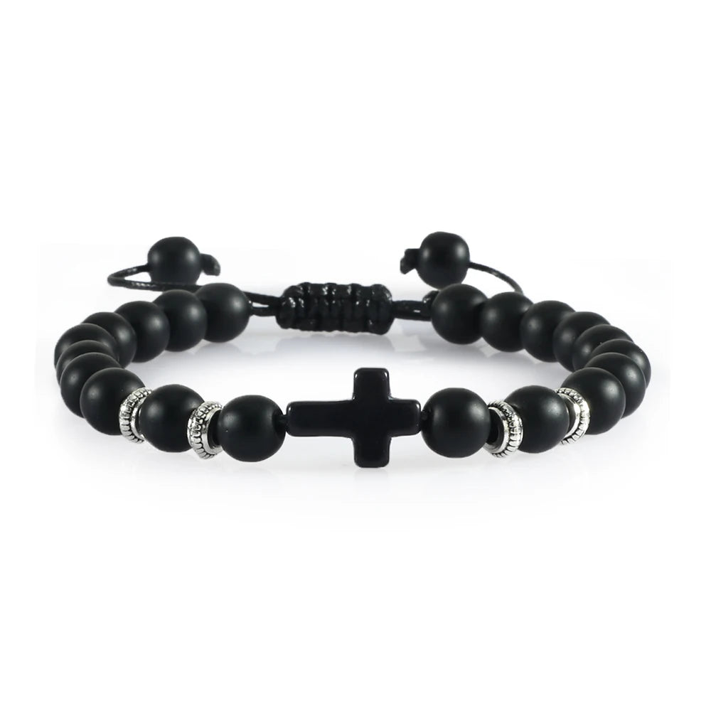 Christian Jesus Cross Braided Bracelet