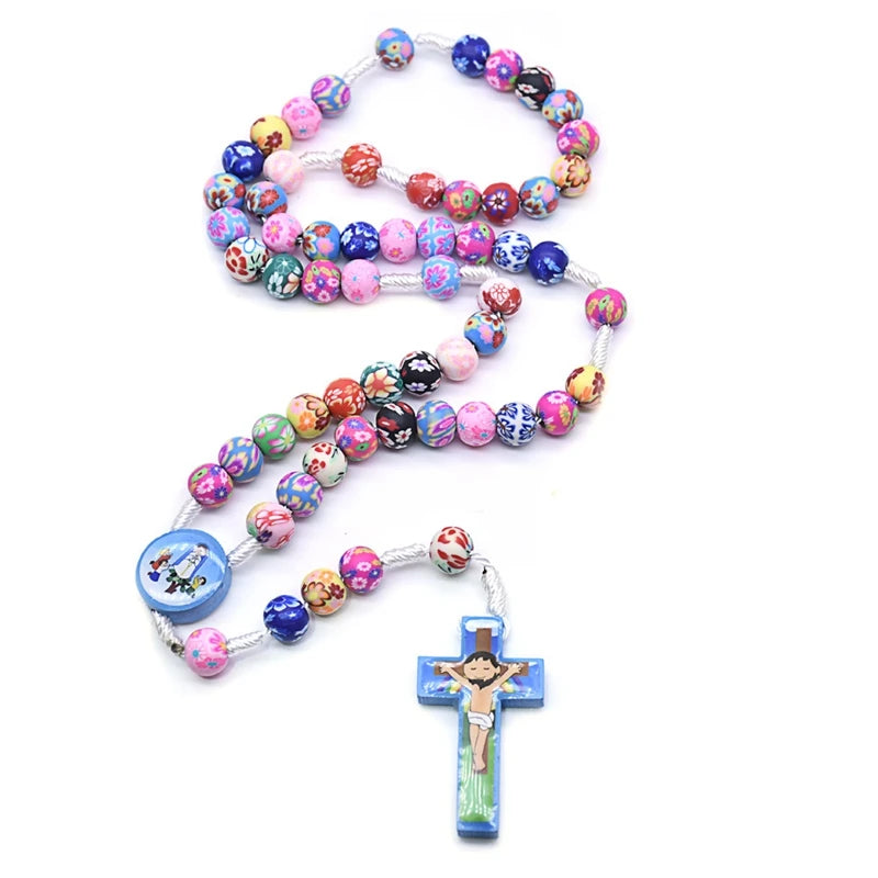 QIGO Colorful Polymer Clay Rosary