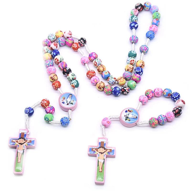 QIGO Colorful Polymer Clay Rosary