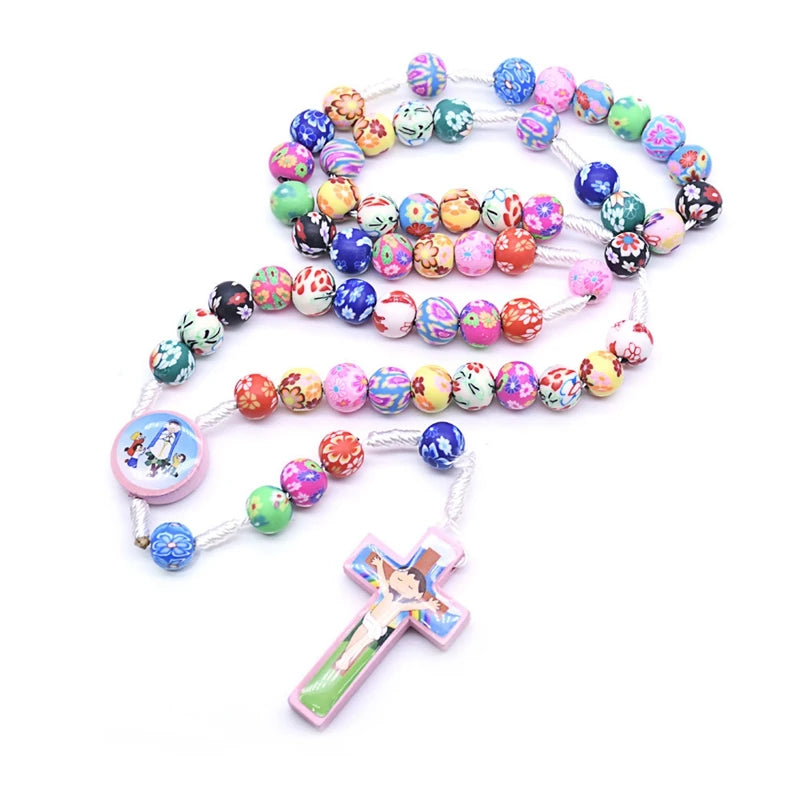 QIGO Colorful Polymer Clay Rosary