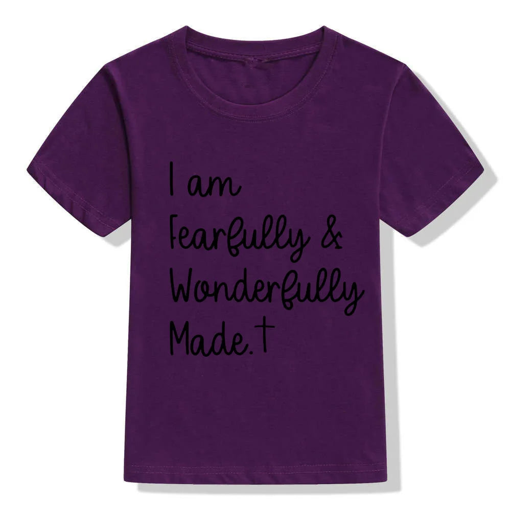 Fearfully and Wonderfully Made Christian Kids Shirt