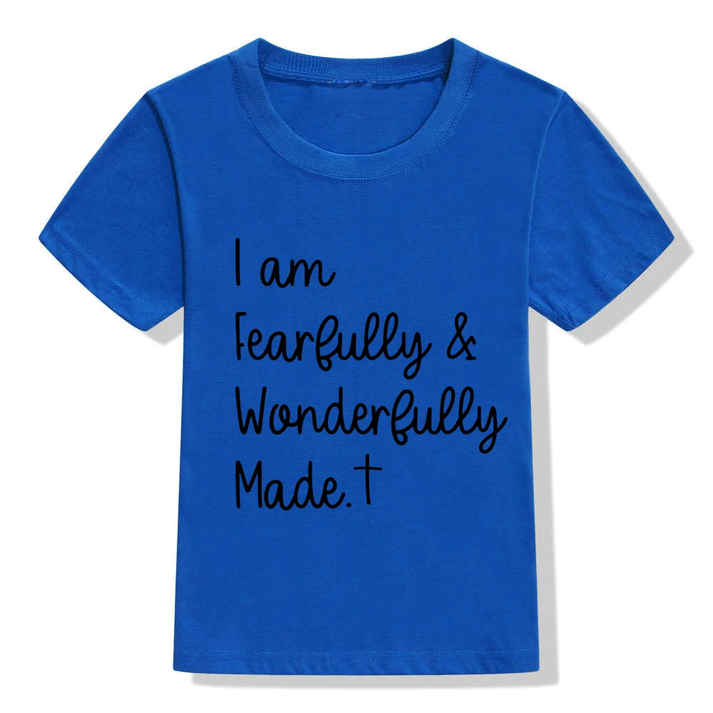 Fearfully and Wonderfully Made Christian Kids Shirt