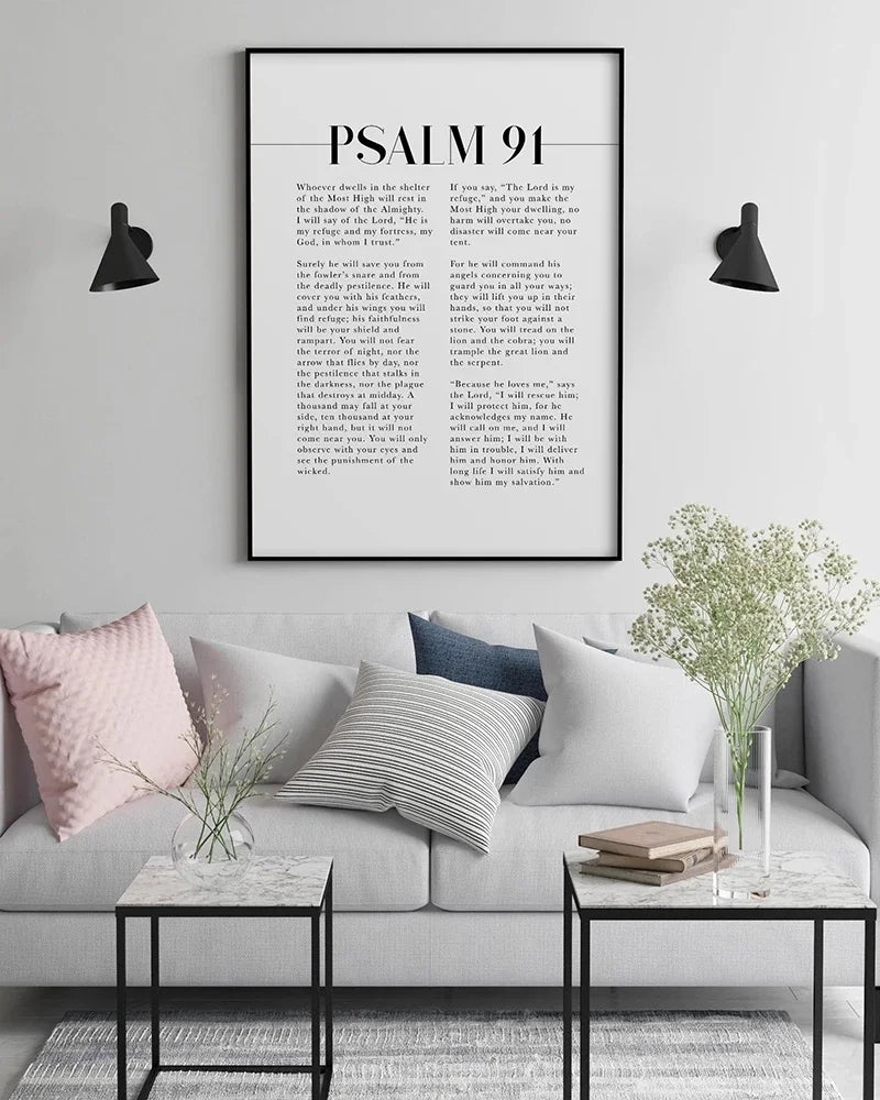 Psalm 91 Scripture Wall Art