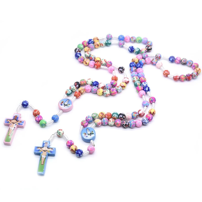 QIGO Colorful Polymer Clay Rosary