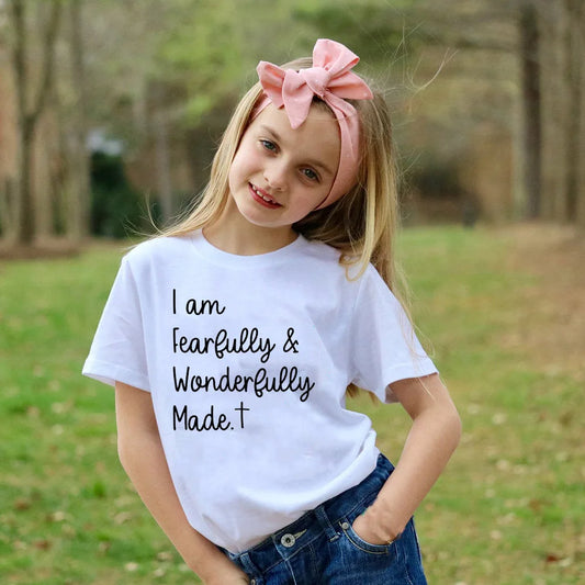 Fearfully and Wonderfully Made Christian Kids Shirt