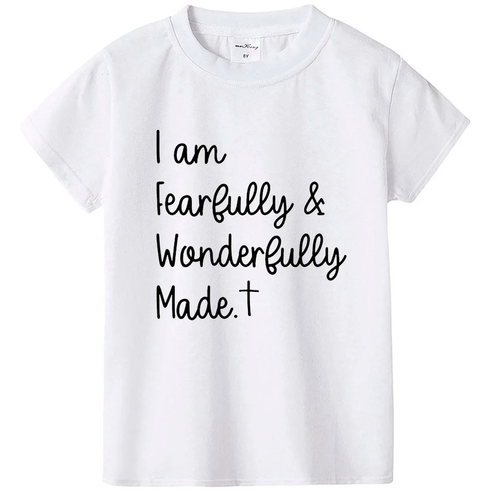 Fearfully and Wonderfully Made Christian Kids Shirt