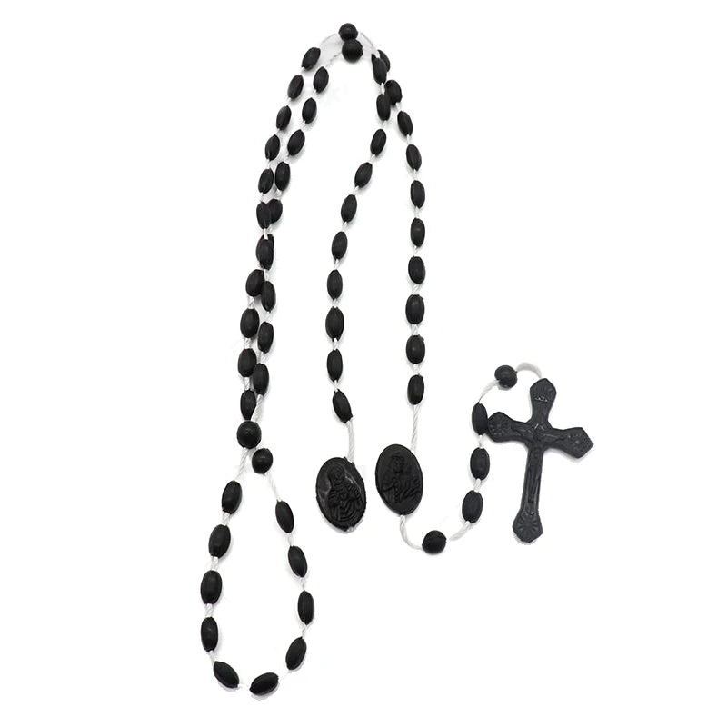 Luminous Catholic Christ Jesus Cross Plastic Rosary