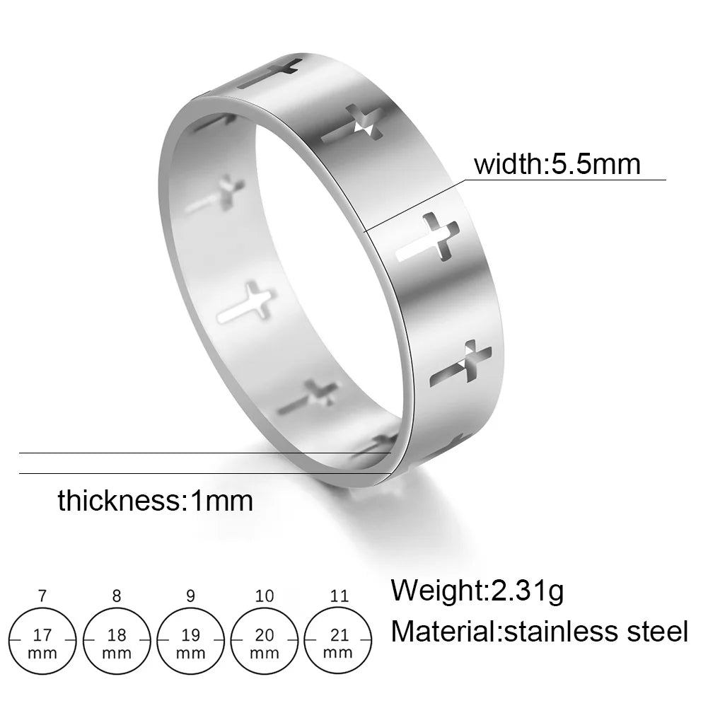 Jesus Cross Finger Ring