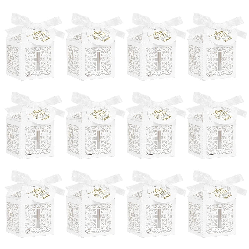 10/50pcs Christening Souvenirs Candy Gift Box