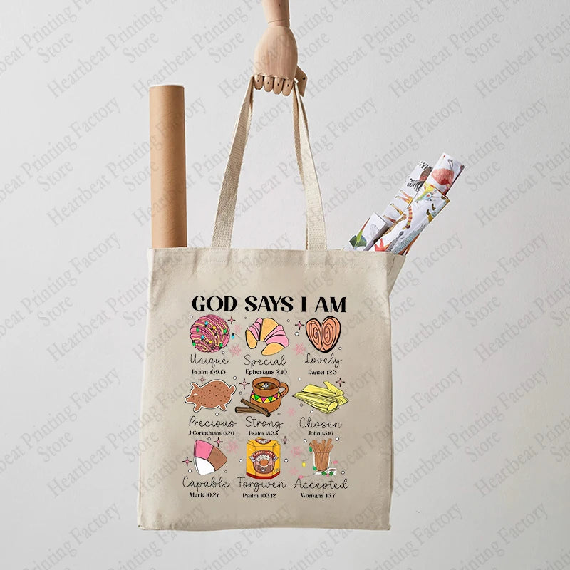 God Says I Am Mexican Pattern Tote Bag