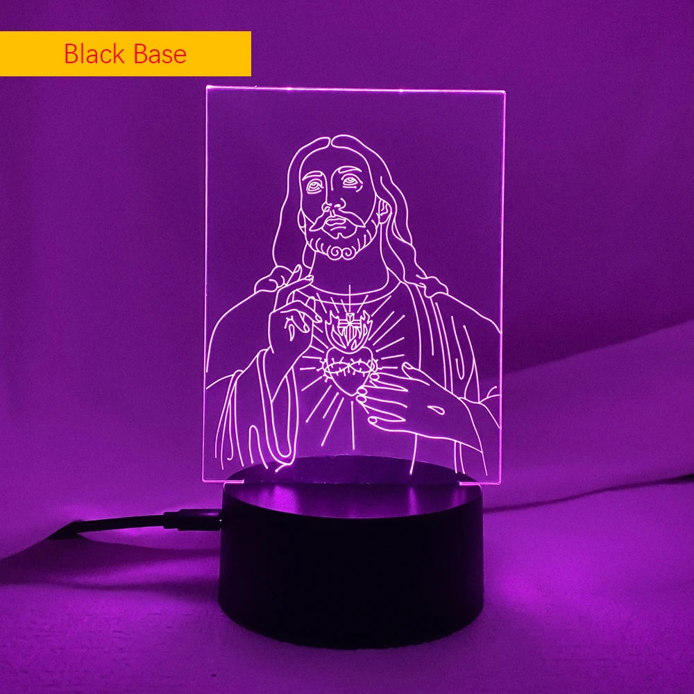 Sololandor Jesus Virgin Mary 3D Night Light