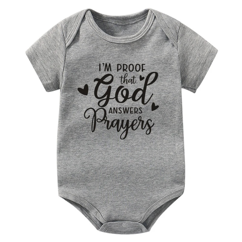 Im Proof God Answers Prayers Newborn Baby Bodysuit