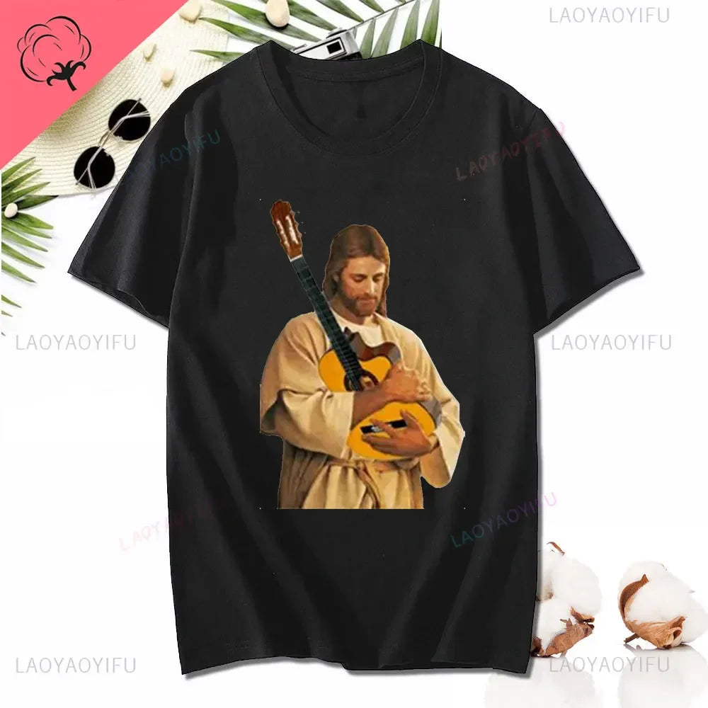 Jesus Bandage Print Modal T Shirt