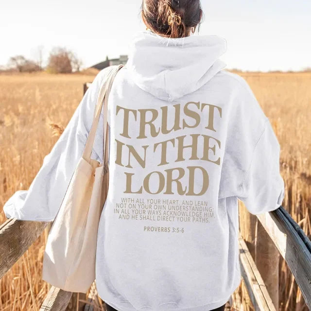 Letter Print Christian Hoodie for Women