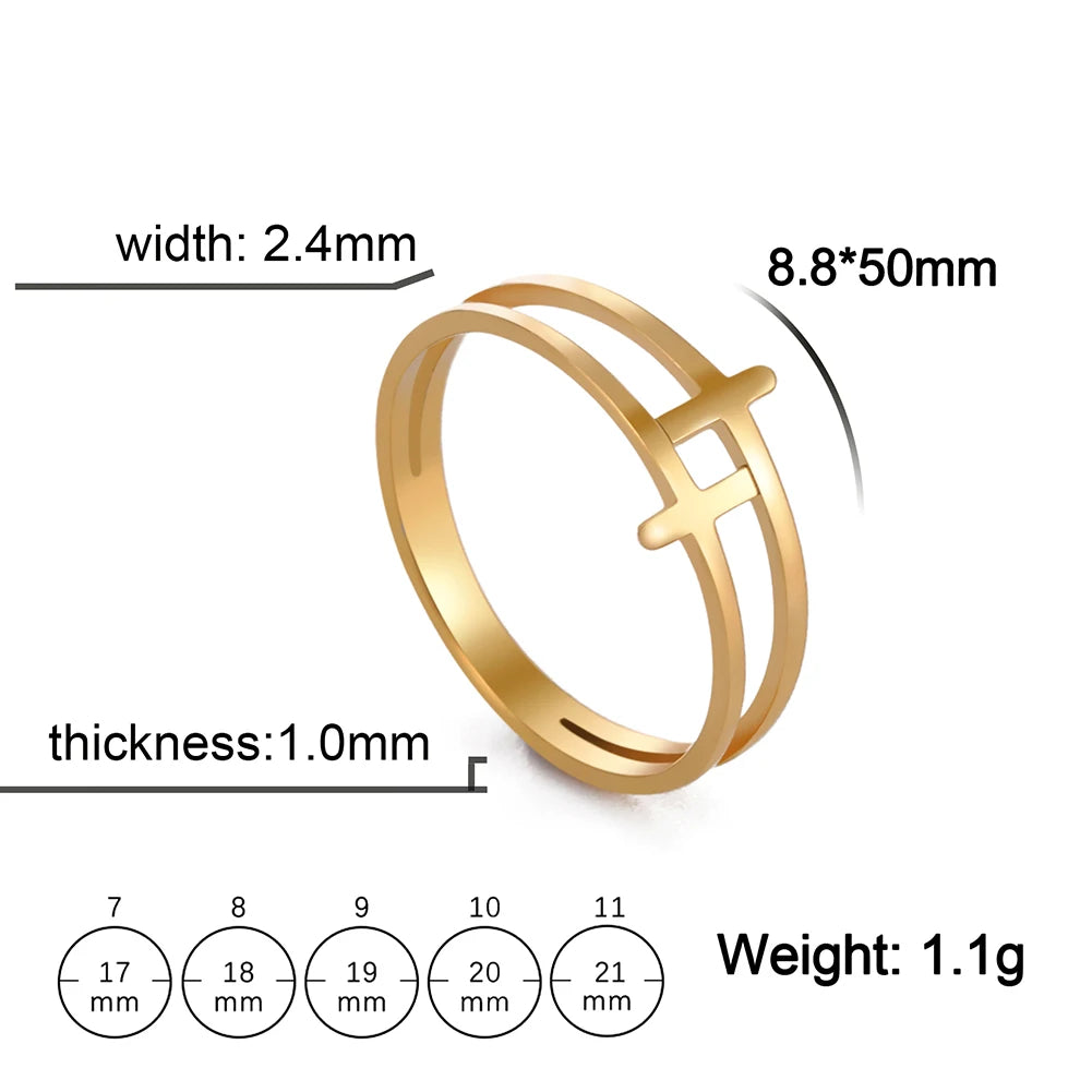 Jesus Cross Finger Ring