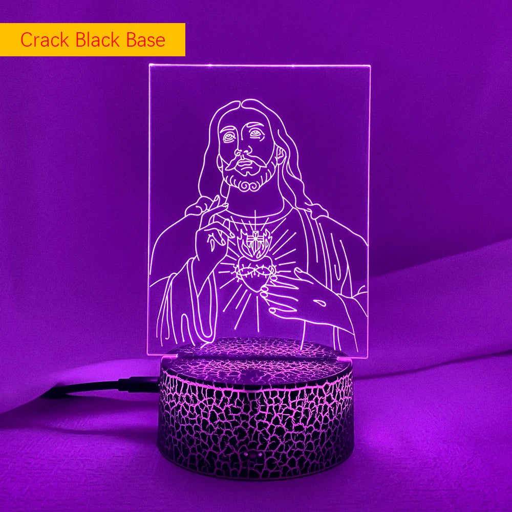 Sololandor Jesus Virgin Mary 3D Night Light