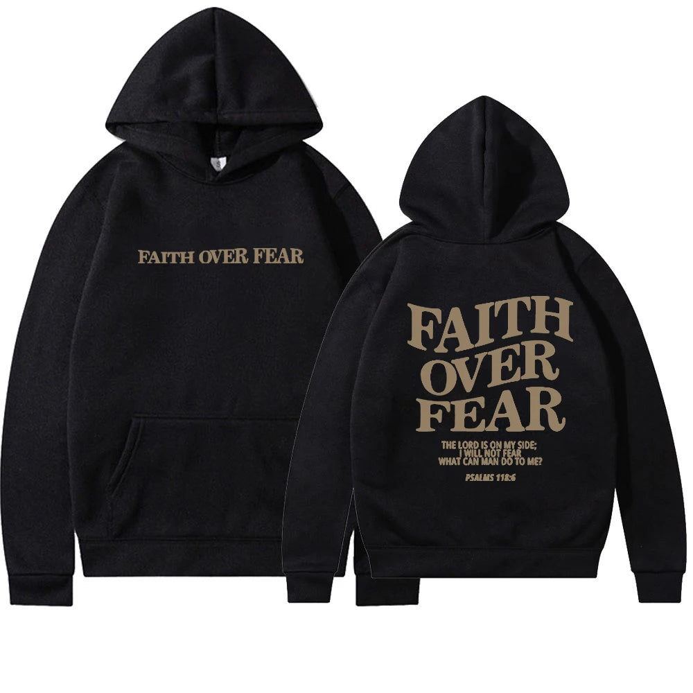 Faith Over fear Christian hooded sweatshirt